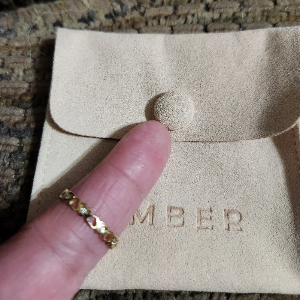 14K Yellow Gold & Diamond Heart Ring 3mm 0.08ct 6 1/2 Ember Jewelry 14k Stamped - Picture 1 of 8